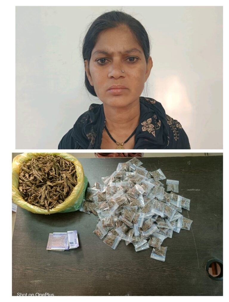 रायपुर पुलिस ब्रेकिंग गांजा के साथ महिला आरोपी प्रिया मरकाम गिरफ्तार