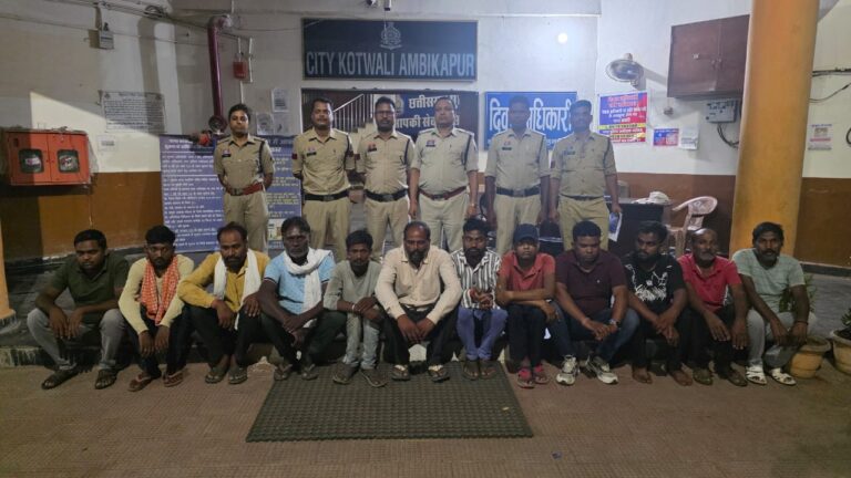जुआ एक्ट के दो प्रकरण में 12 आरोपीगण गिरफ्तार।